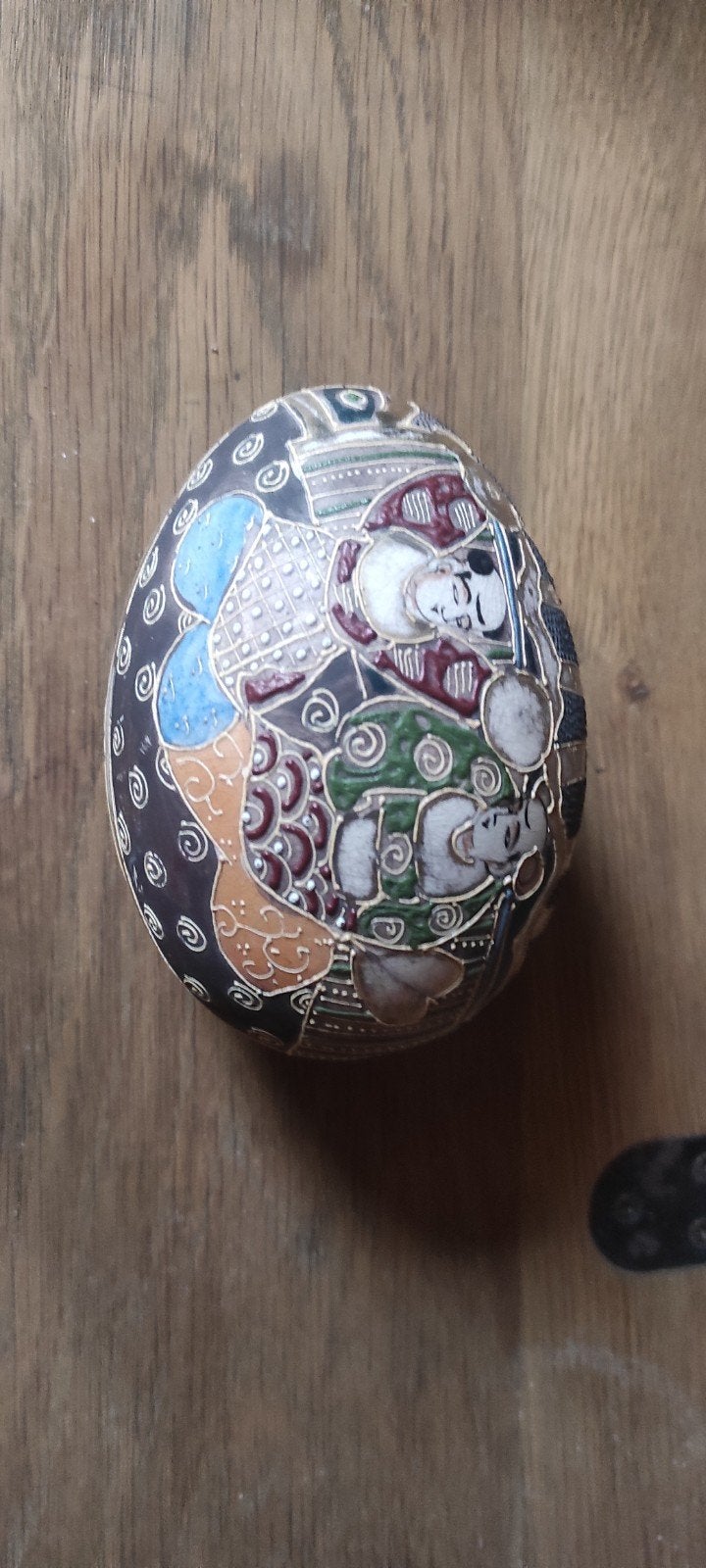Boîte à bijoux japonaise ancienne en forme d'œuf Satsuma — D, Antiquités & Art, Antiquités | Porcelaine, Enlèvement