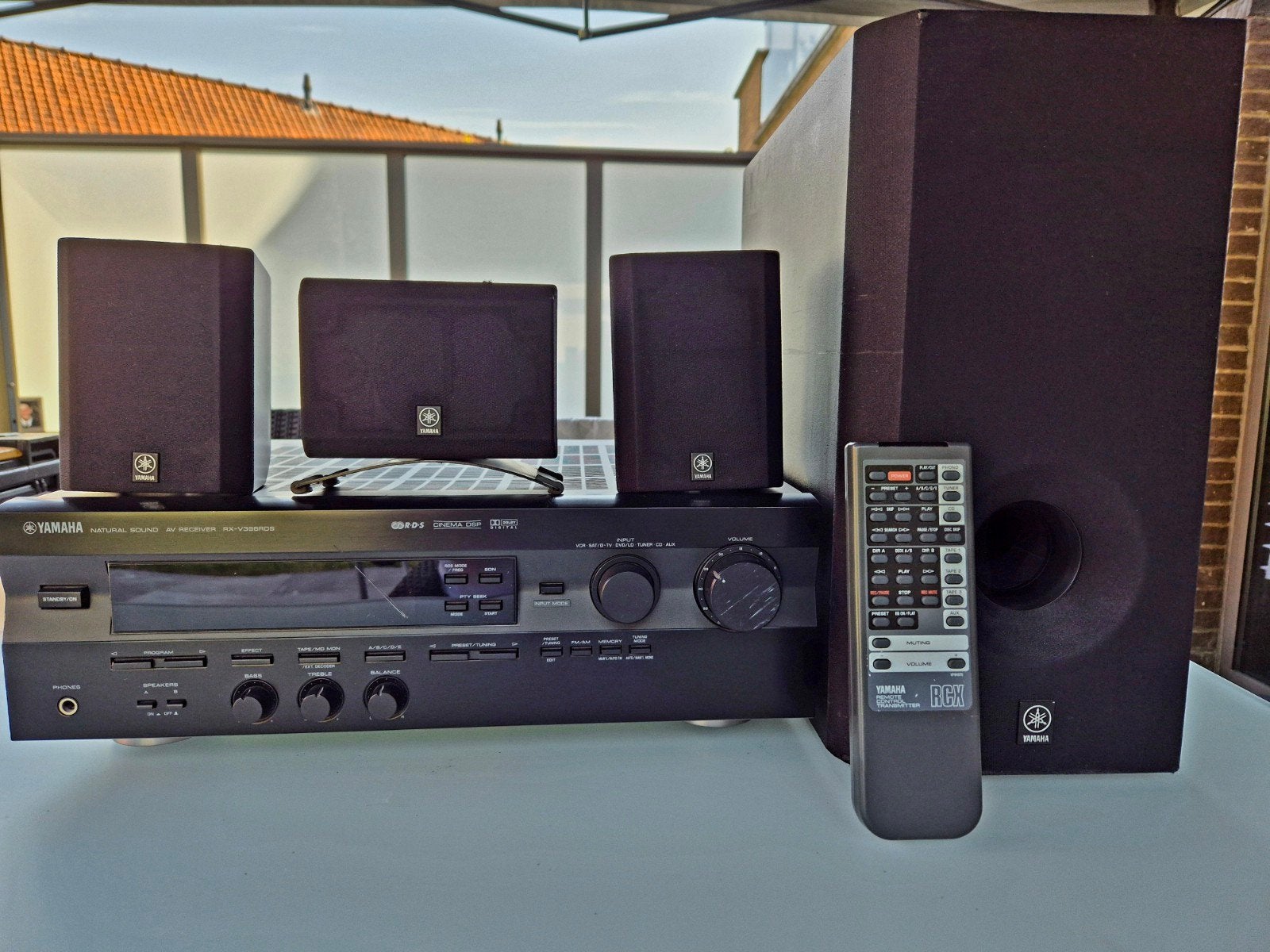 Yamaha AV RECEIVER RX-V 396 RDS met luidsprekers en sub, Audio, Tv en Foto, Ophalen