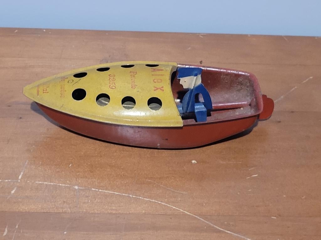 ancien jouet bateau en métal rai paya pof-pof 1935, Enlèvement ou Envoi