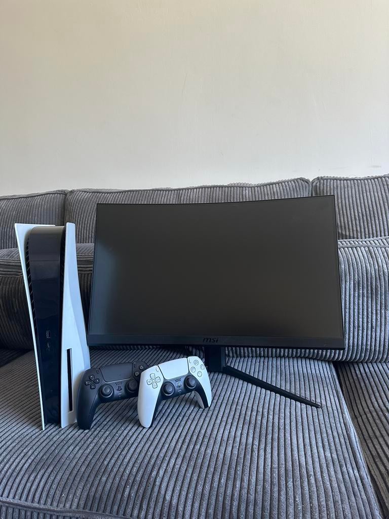Disque PS5 + moniteur + 2 manettes, Enlèvement, Comme neuf, Playstation 5