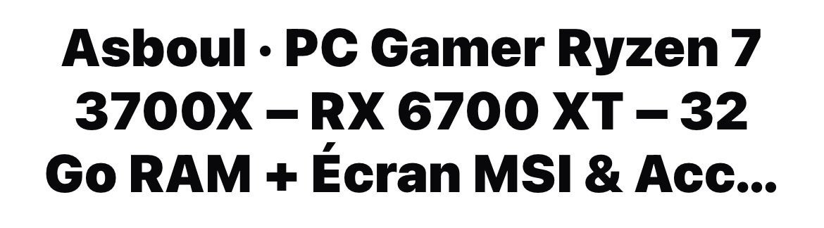 Pc gamer, Enlèvement ou Envoi