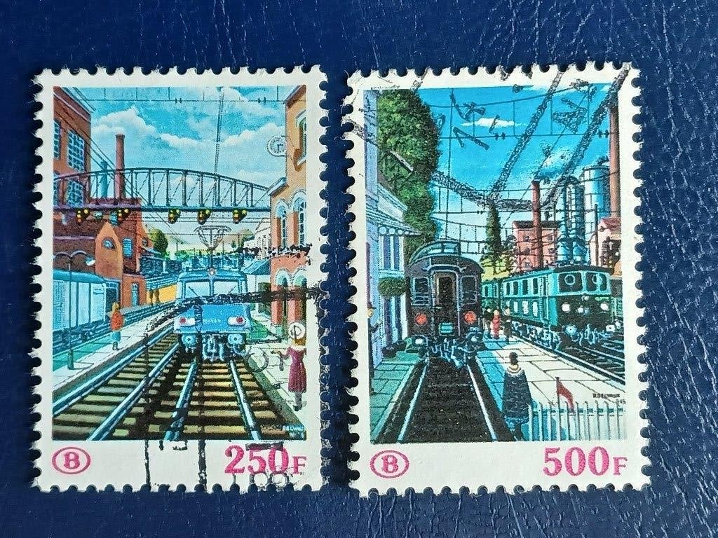 Postzegels Belgie, Postzegels en Munten, Ophalen of Verzenden, Gestempeld, Gestempeld, Treinen