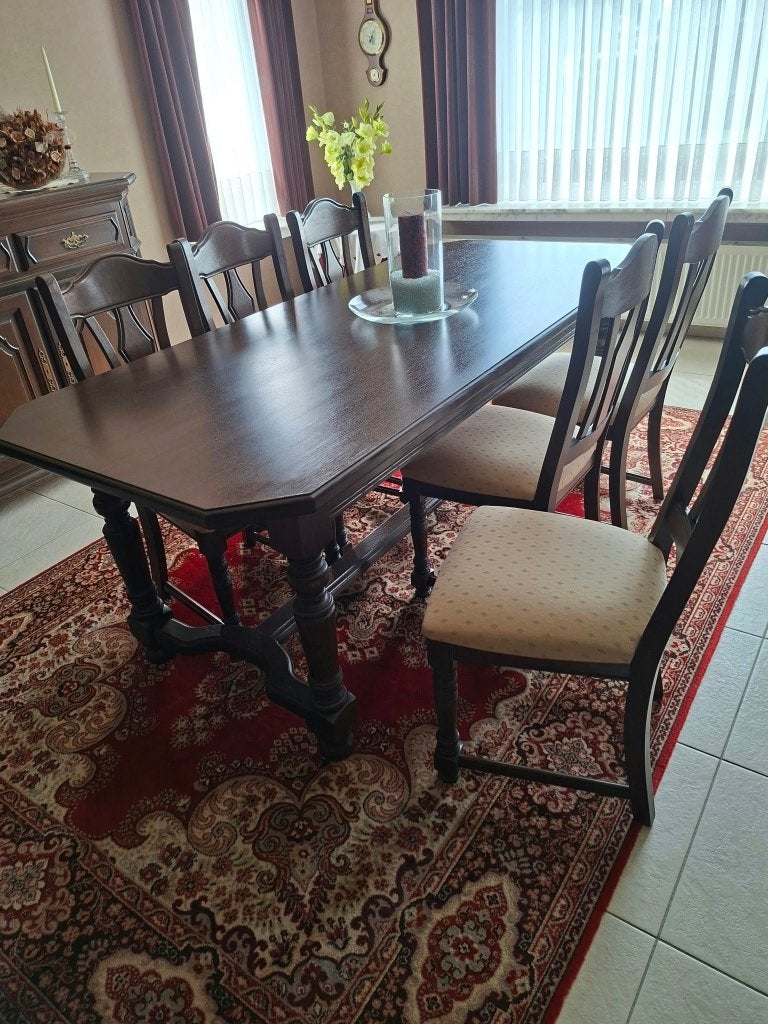 Eetkamer, Huis en Inrichting, Ophalen, Zo goed als nieuw, Eik, 4 tot 6 stoelen