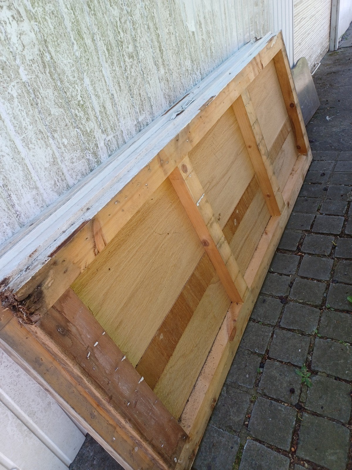 Lot van 3 houten poort stukken, Tuin en Terras, Ophalen
