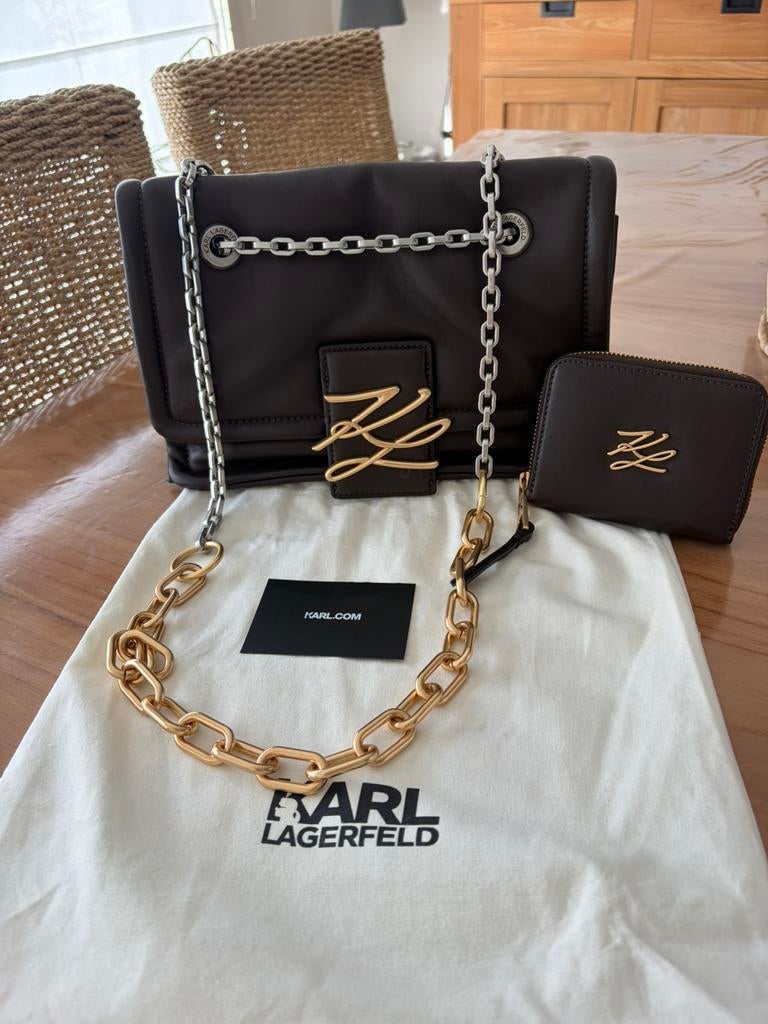 Karl Lagerfeld nieuwe tas leder, Handtassen en Accessoires, Tassen | Damestassen, Ophalen of Verzenden, Zo goed als nieuw