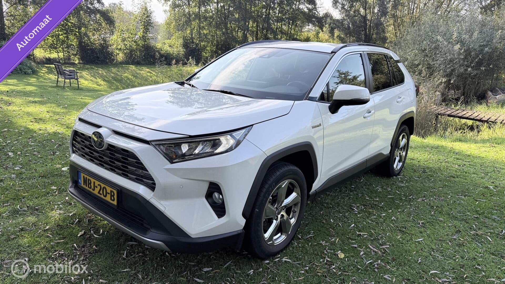 Toyota Rav4 Hybrid Automaat met een beetje diefstalschade, Automaat, Wit, TOYOTA, Hybride Elektrisch/Benzine