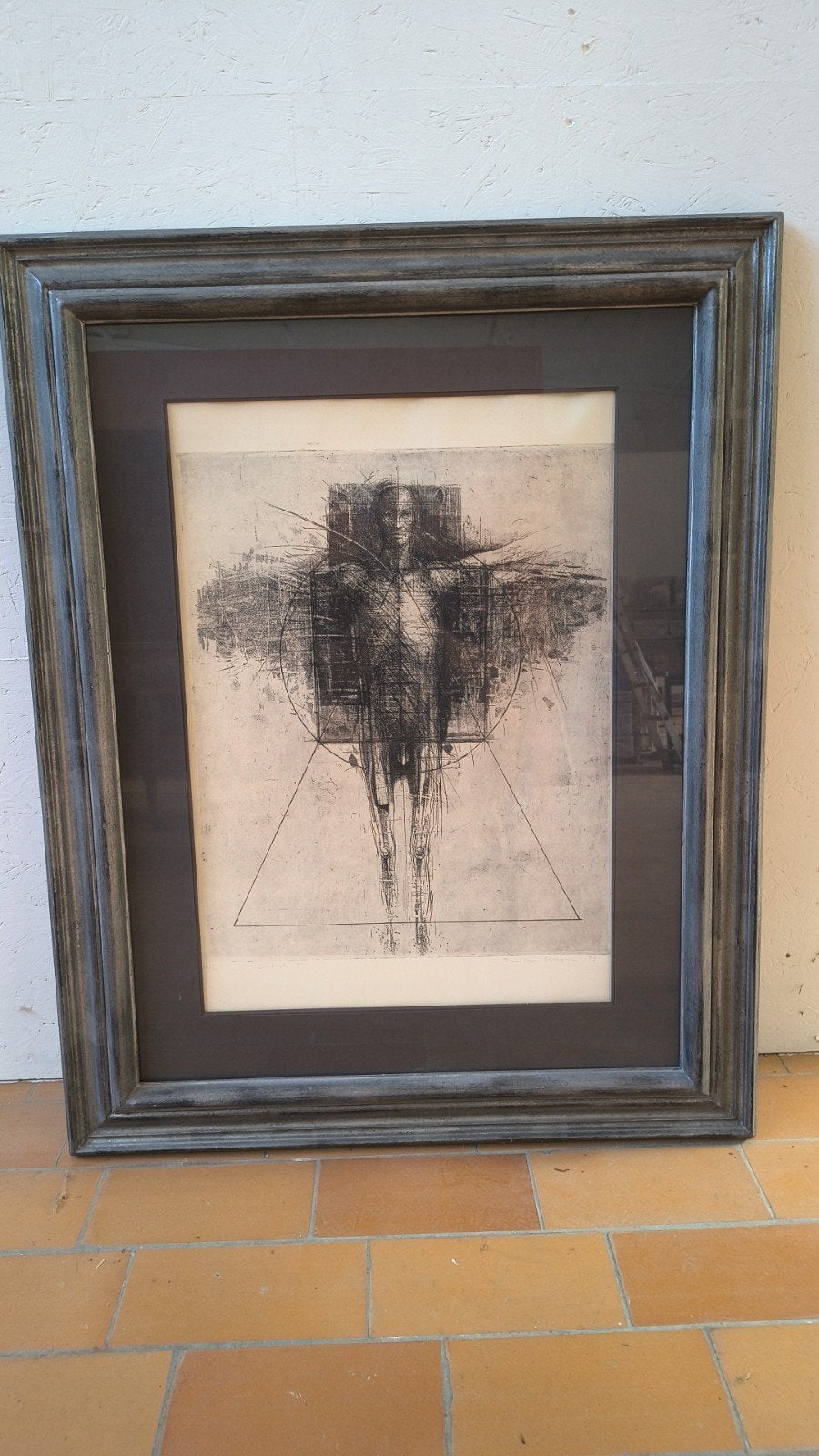 Originele gravure – Paul Van Gysegem – "Ontwaken II" – 1983, Antiek en Kunst, Ophalen, Ets, Ingelijst