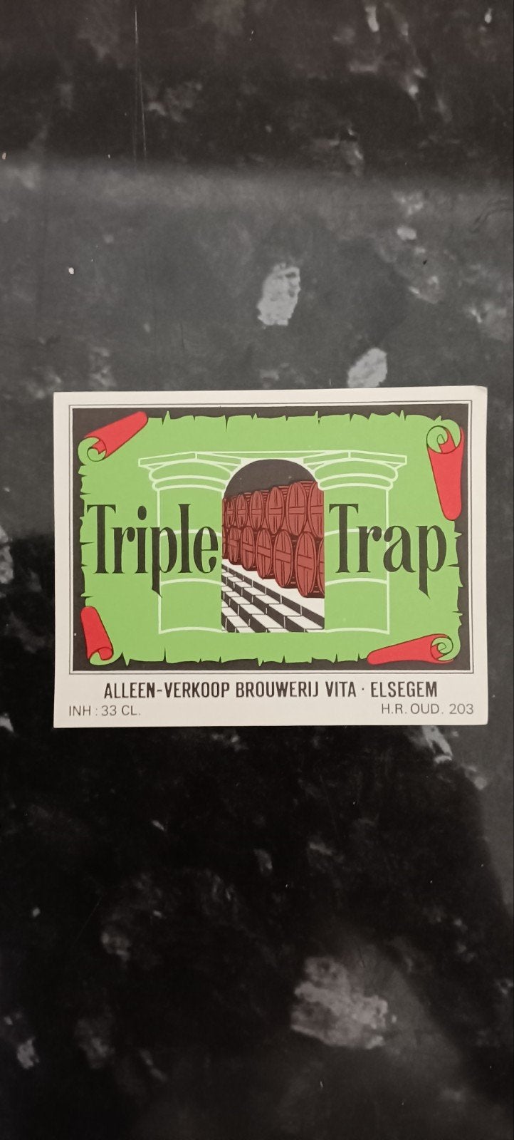 oud bieretiket trip trap br Vita Elsegem, Verzamelen, Ophalen of Verzenden