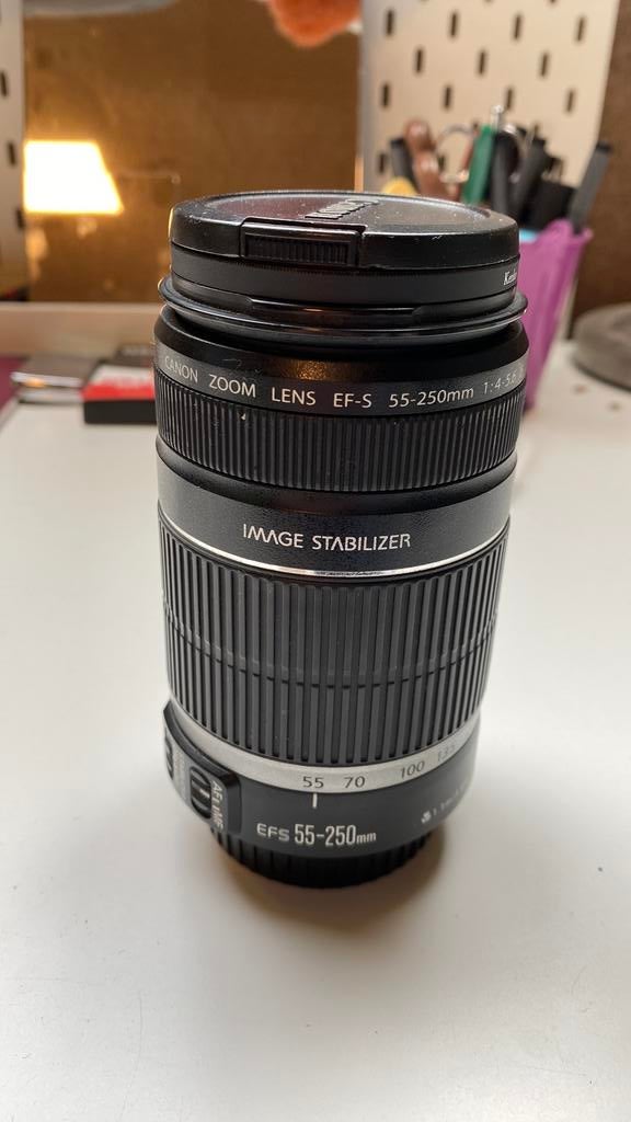 Canon Zoom Lens EF-S 55-250mm 1:4-5.6 IS, Audio, Tv en Foto, Foto | Lenzen en Objectieven, Ophalen, Zo goed als nieuw, Zoom