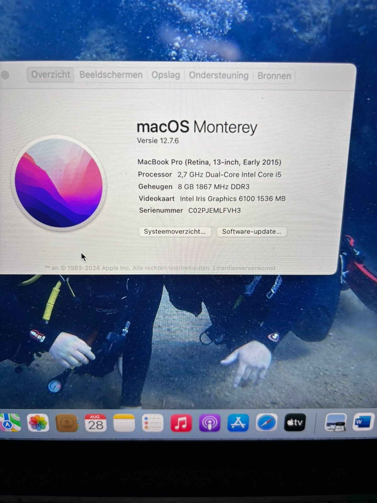 Macbook pro 2015 13 inch, Computers en Software, Apple Desktops, Ophalen, Gebruikt, Overige modellen, 2 tot 3 Ghz