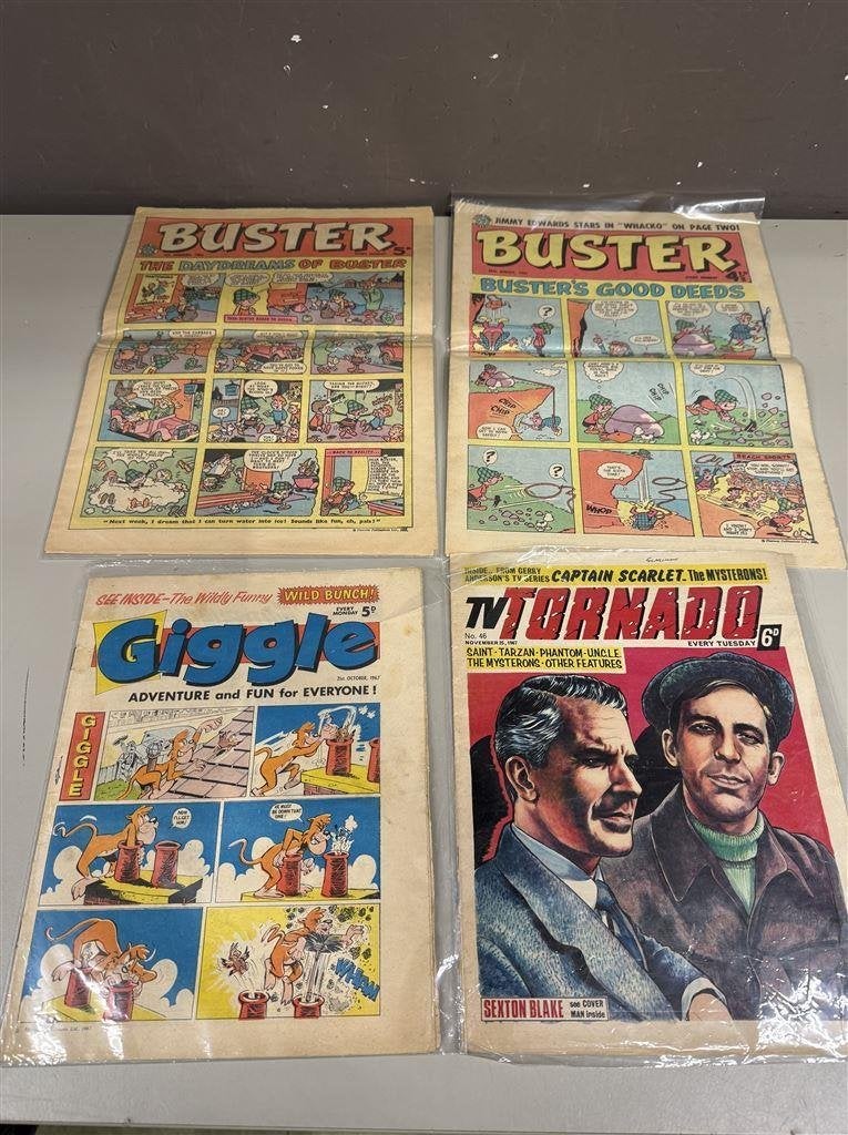 comics - Buster Comic 1961 en 1962 Tv Tornado 1967 Giggle 19, Enlèvement ou Envoi, Comme neuf