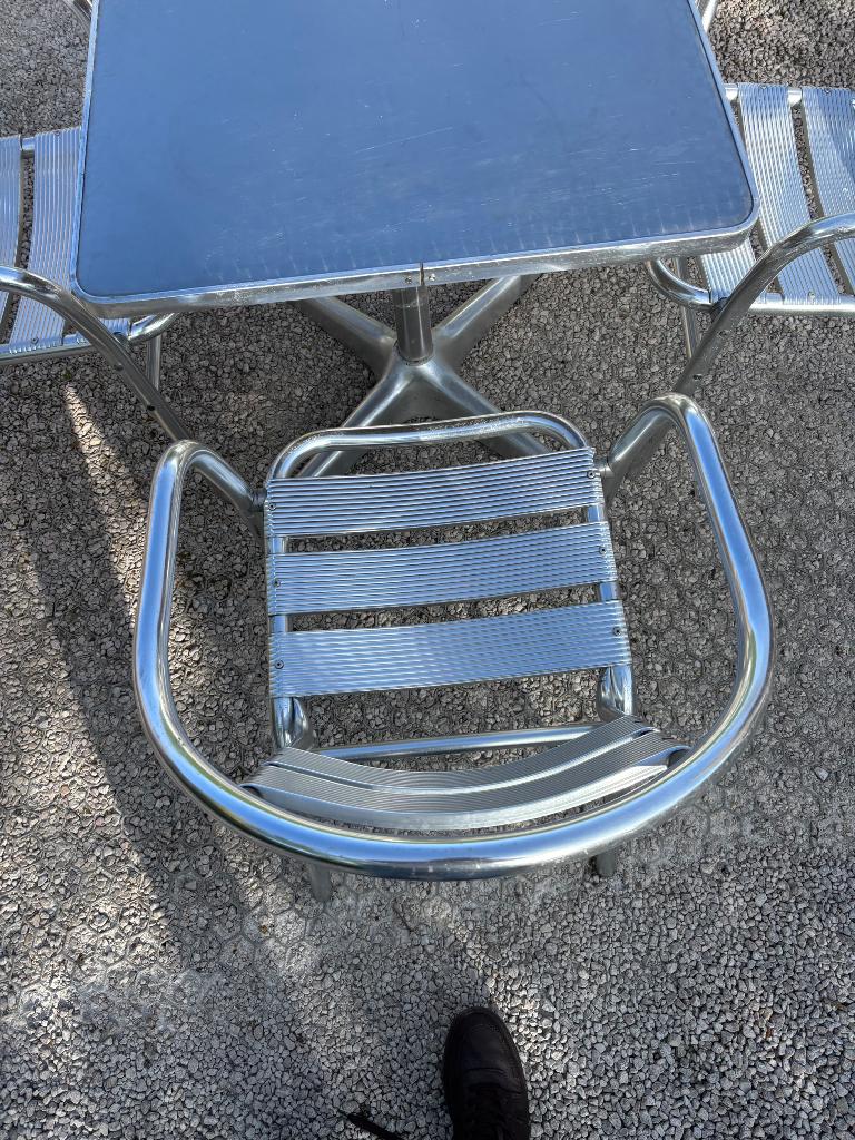 Aluminium stoelen, Ophalen, Gebruikt, Aluminium, Stapelbaar