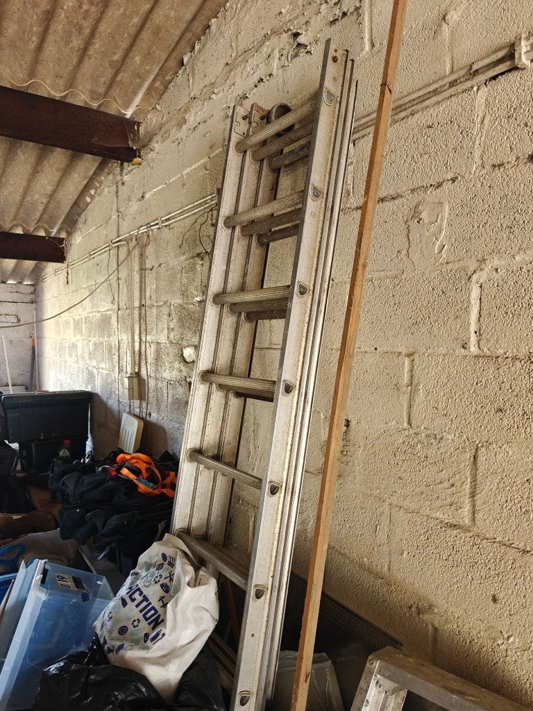 aluminium ladder 3 delig, Doe-het-zelf en Bouw, Ladders en Trappen, Ophalen, Gebruikt, Ladder, Opvouwbaar of Inschuifbaar