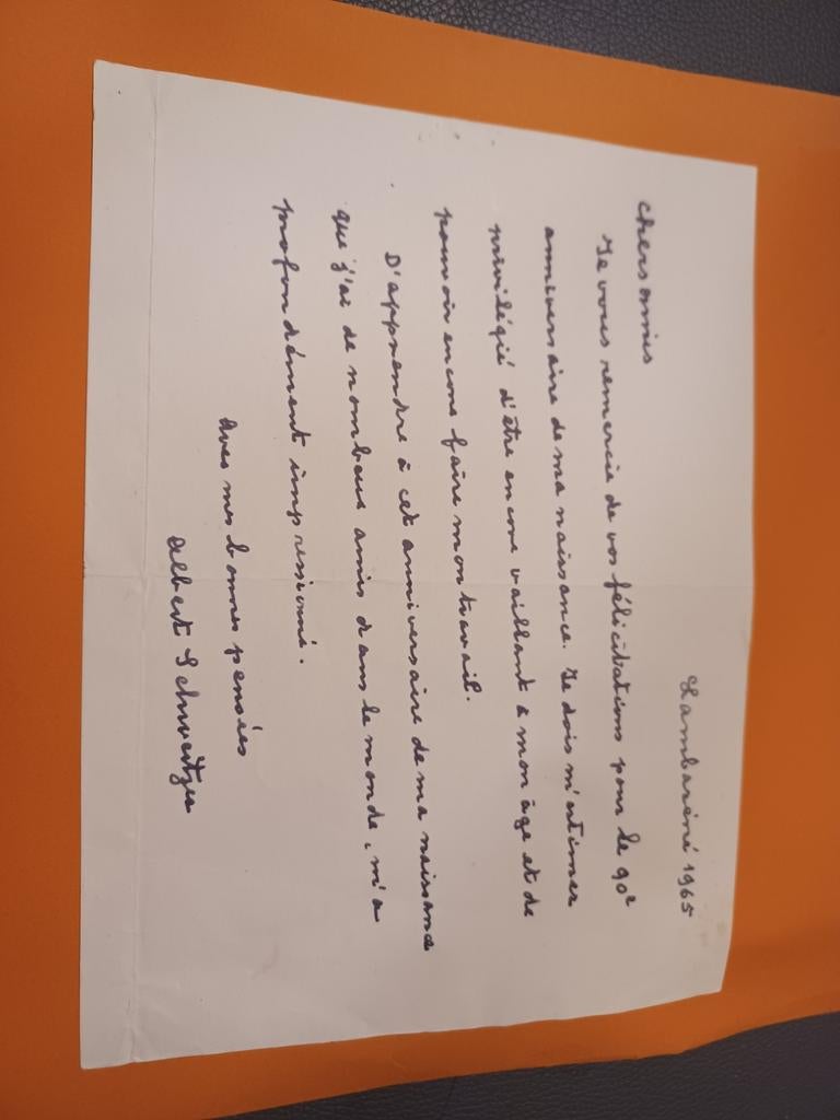 Handtekening en correspondentie van dokter Albert Schweitzer, Ophalen of Verzenden