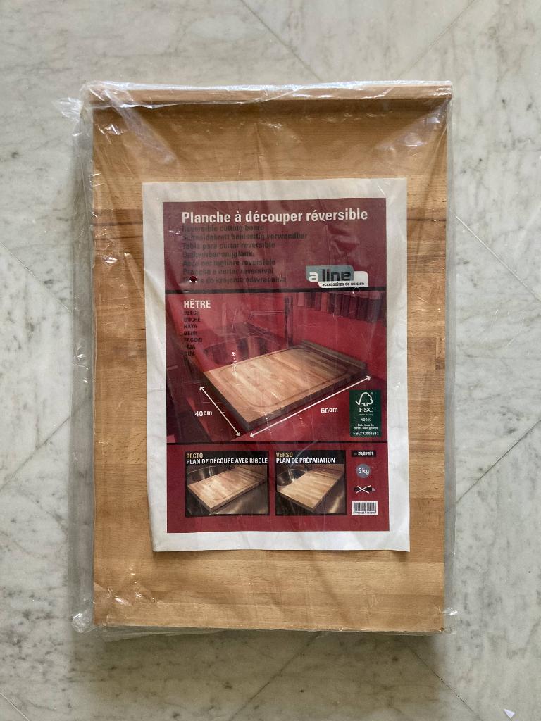 Planche à découper en bois NEUVE, pour barbecue, 40X60cm, Enlèvement, Neuf, Bois