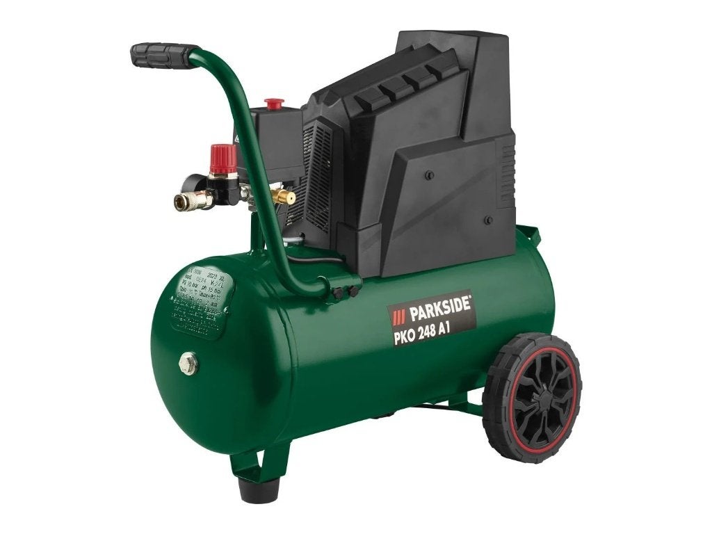 compresseur parkside pko248 + tuyau 10m+ accessoires, Bricolage & Construction, Neuf, Moins de 25 litres, Moins de 200 litres/min