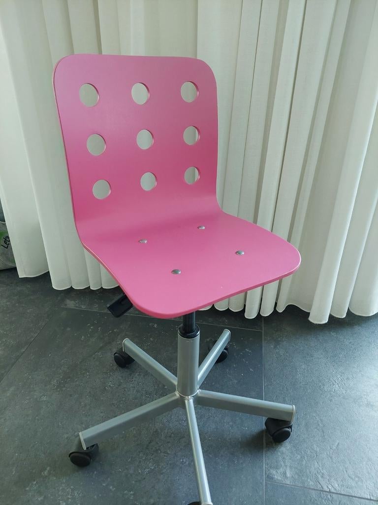 Kinderstoel bureau roze, Ophalen, Roze, Bureaustoel
