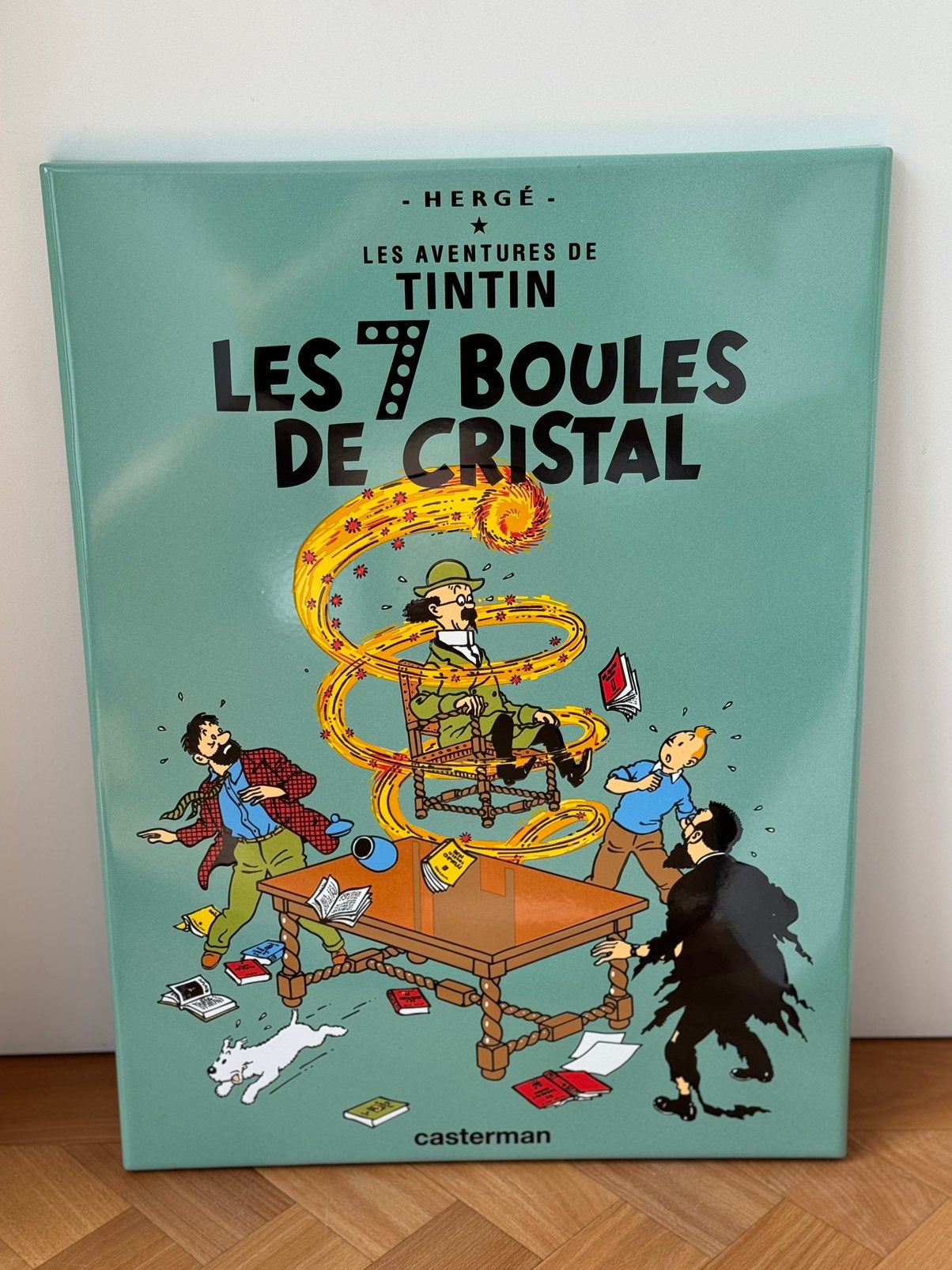 Plaque émaillée les 7 boules de cristal Tintin, Enlèvement ou Envoi, Tintin, Comme neuf