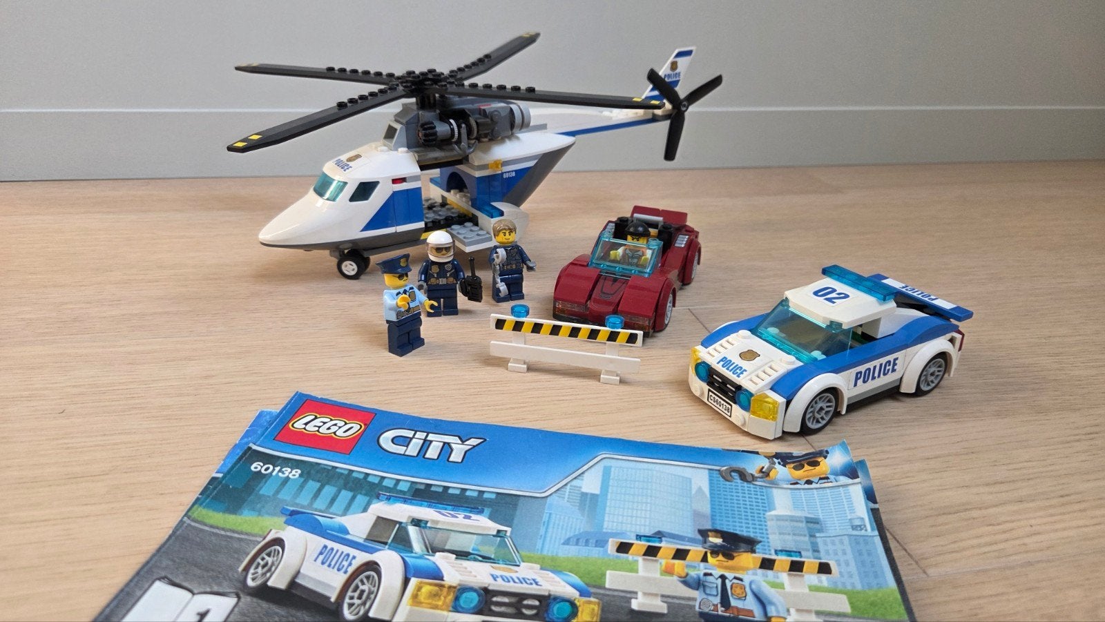 lego 60138 politie helikopter achtervolging, Ophalen, Lego, Zo goed als nieuw, Compleet
