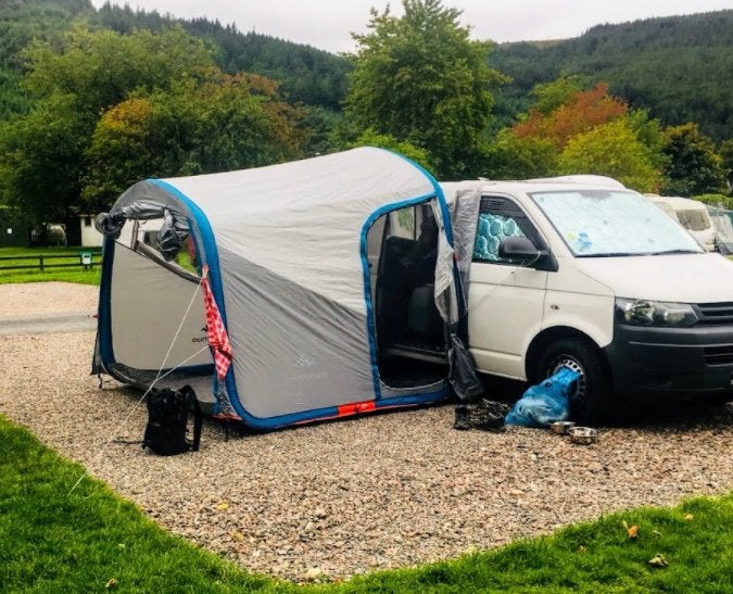 Quechua Air seconds base XL, Caravans en Kamperen, Tenten, Ophalen, Gebruikt