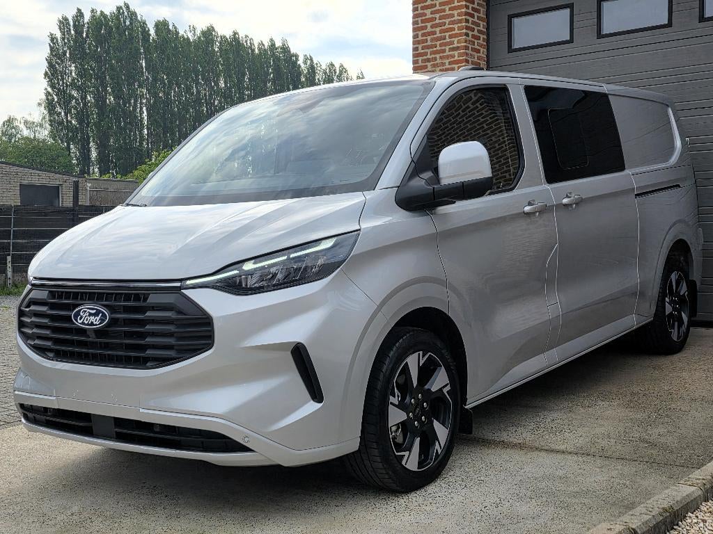 Ford Transit Custom Limited - 2025 NIEUW 0KM - DubCab 5Zits, Autos, Argent ou Gris, Achat, Euro 6, Entreprise