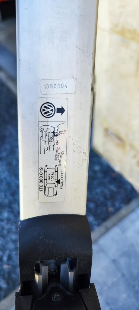 Barre de toit vw Touran, Enlèvement