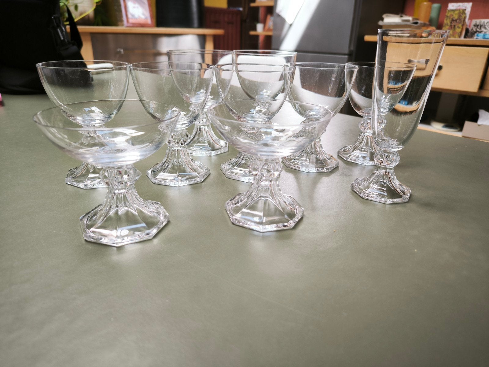 10 stuks model Yale Val Saint Lambert, Verzamelen, Glas en Drinkglazen, Ophalen