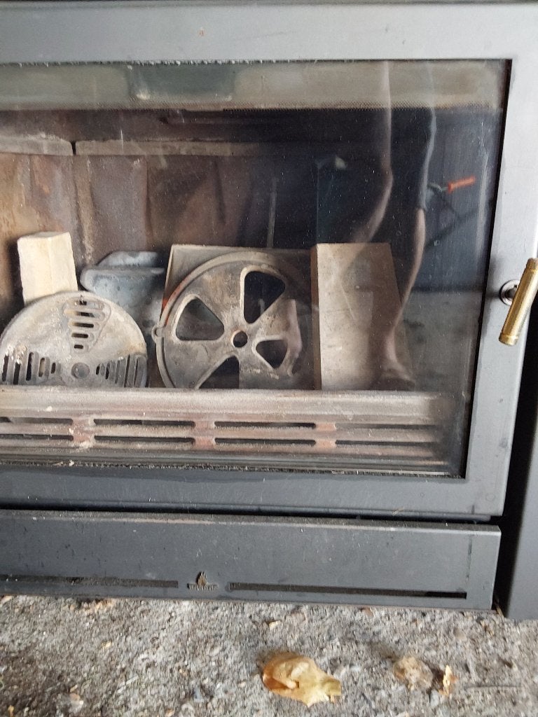 Hout inbouwkachel, Huis en Inrichting, Kachels, Ophalen, Gebruikt, Houtkachel, Inbouw