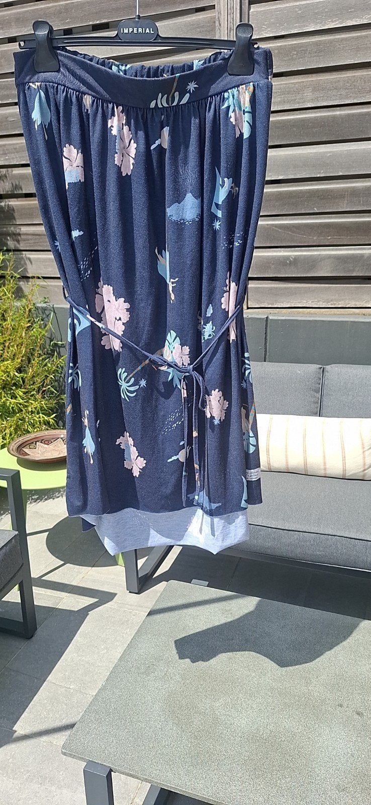 Femi stories blauwe korte strandjurk voor de zomer L, Blauw, Maat 42/44 (L), Ophalen of Verzenden, Zo goed als nieuw
