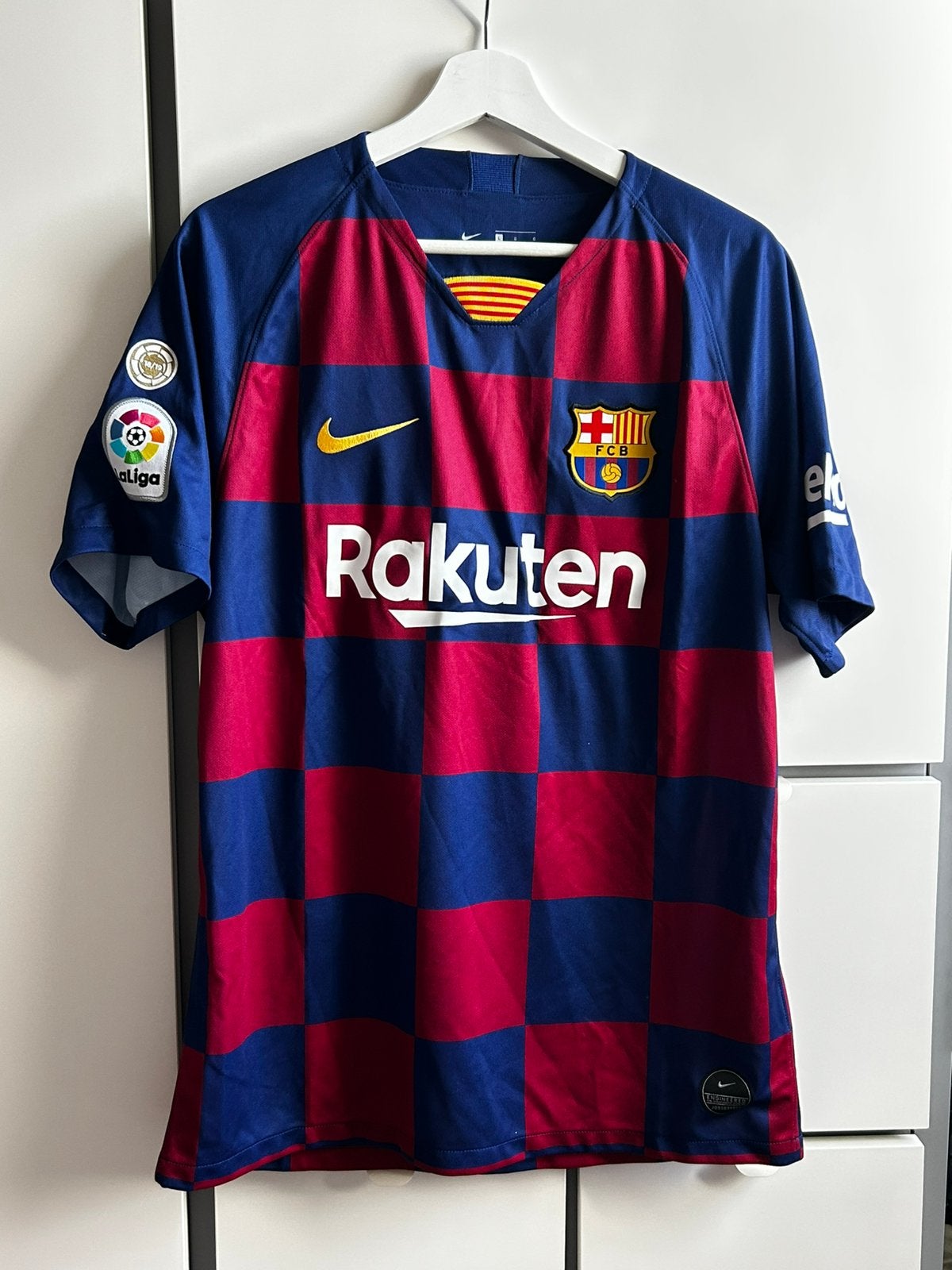 Maillot domicile du Messi FC Barcelone — Taille L, Sports & Fitness, Taille L, Enlèvement ou Envoi, Comme neuf, Maillot