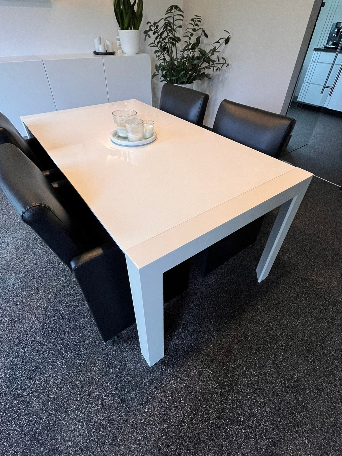 Tafel uittrekbaar, hoogglans wit, Huis en Inrichting, Ophalen
