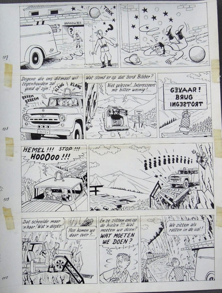 POM - page originale PIET PIENTER et BERT BIBBER, Enlèvement ou Envoi