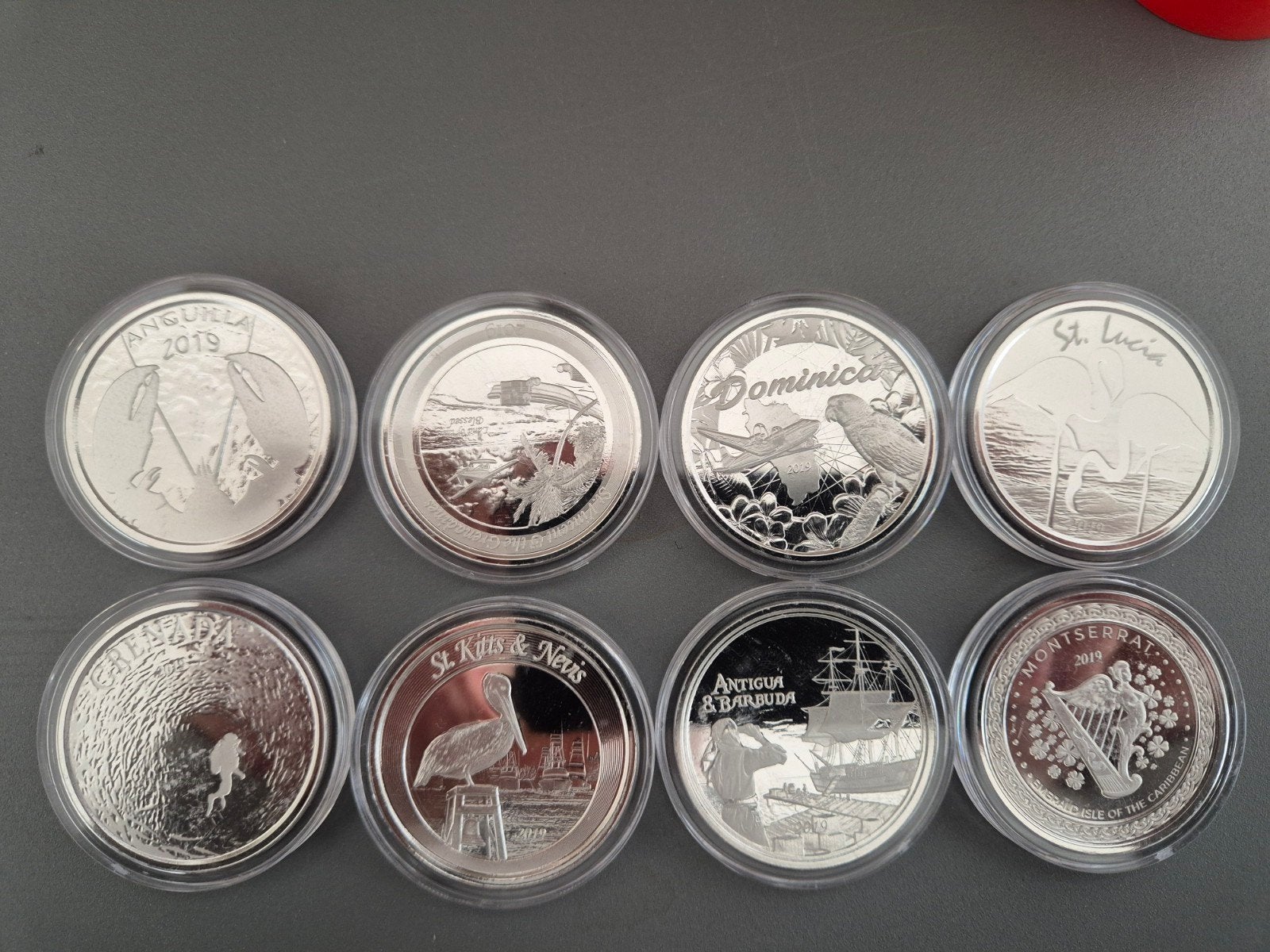 56x 1oz 999 silver Eastern Carribbean Eight series, Enlèvement, Argent