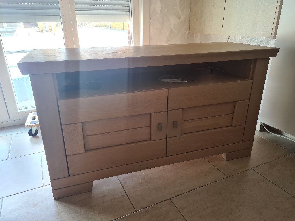 Massief eiken eetkamer kasten te koop, Ophalen, Zo goed als nieuw, Landelijk modern