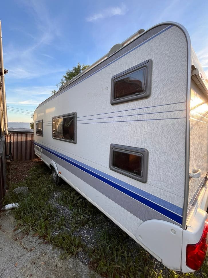 Caravanne Hobby 6 places, Caravanes & Camping, Hobby, Grand lit, Particulier, 7 à 8 mètres