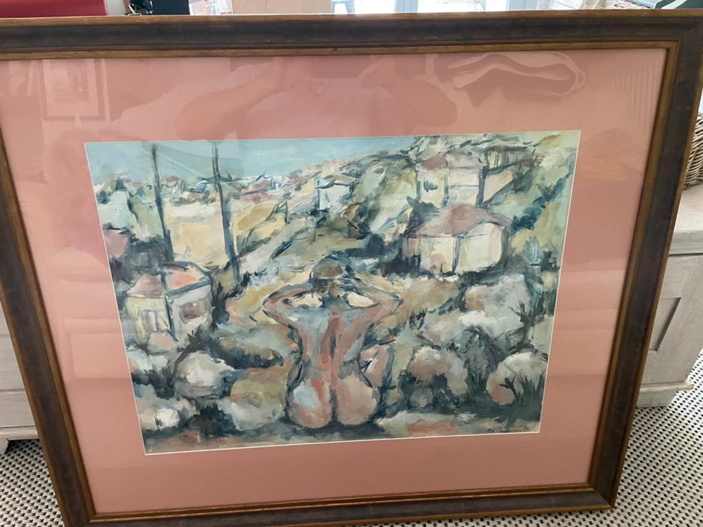 Duinen zicht can ,gouache.., Ophalen of Verzenden