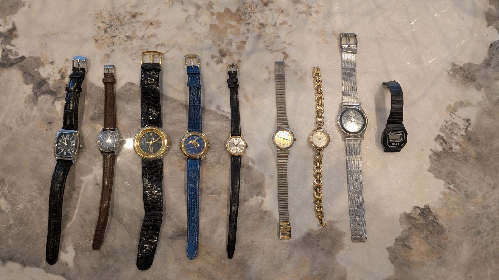 Lot 9 montres homme femme Vintage Eterna Matic Pontiac..., Enlèvement ou Envoi