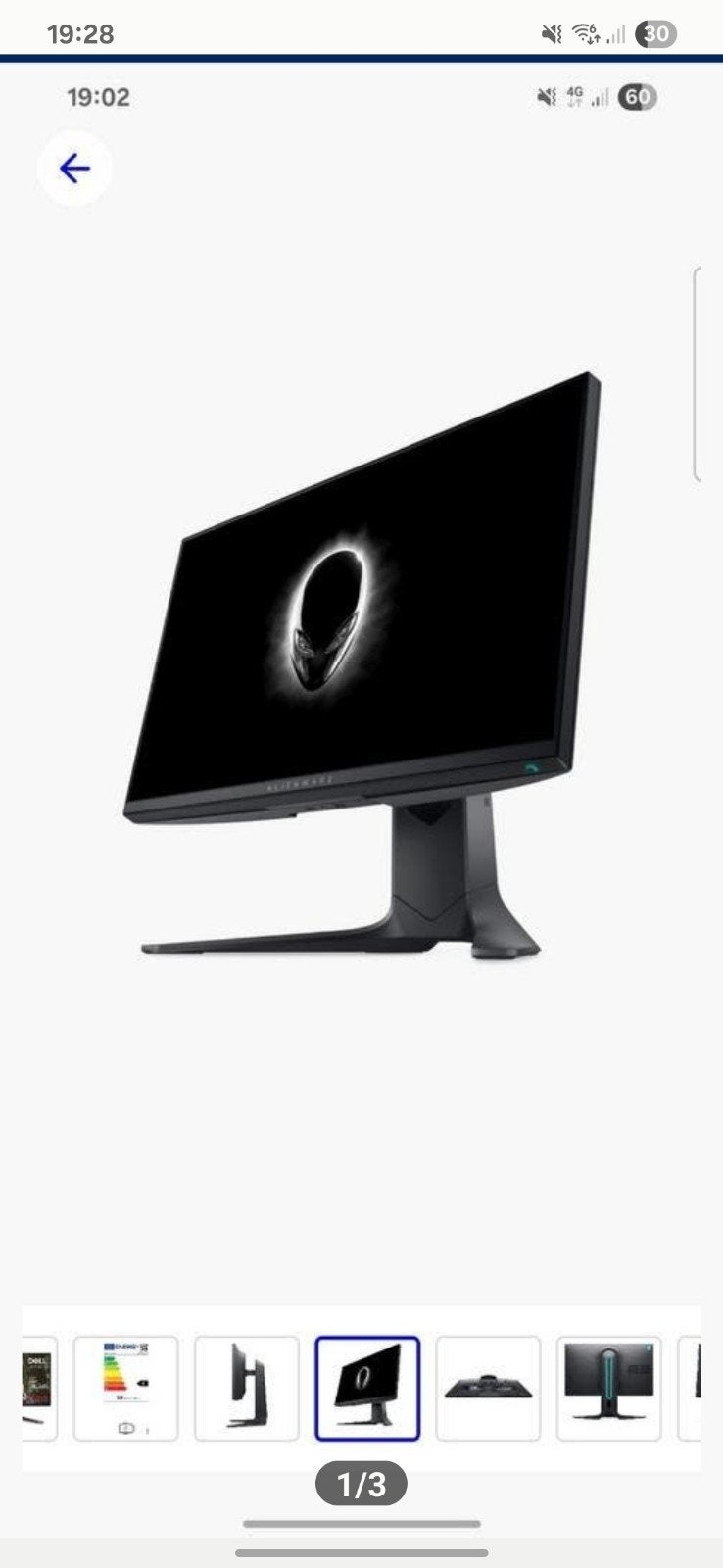 Alienware 25 inch, 240hz gaming scherm, werkt perfect, Ophalen