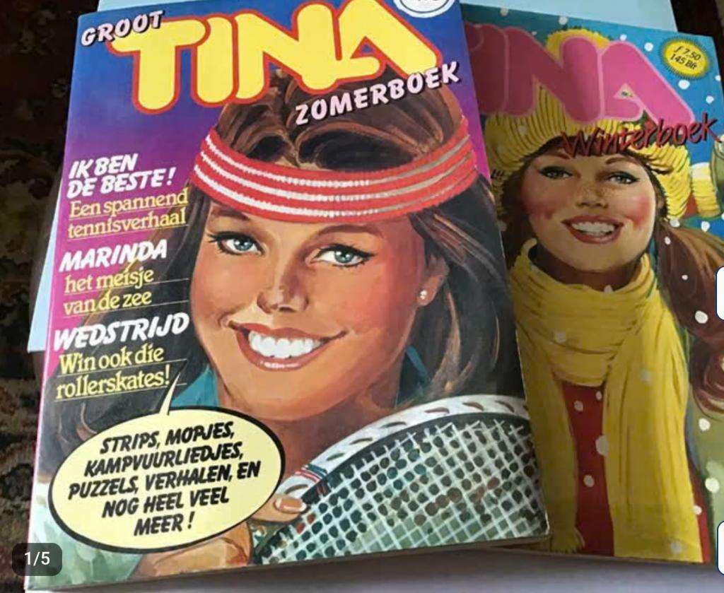 Tina zomer en winterboek 1982 tiener lectuur, Ophalen of Verzenden