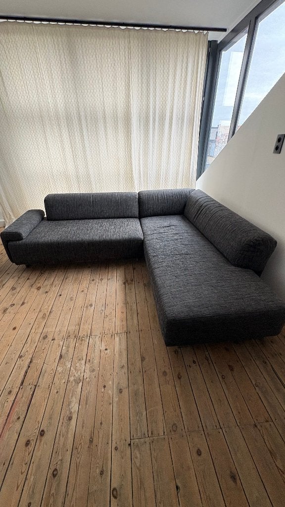 zetel donkergrijs, Ophalen, 250 tot 300 cm, Gebruikt, Hoekbank