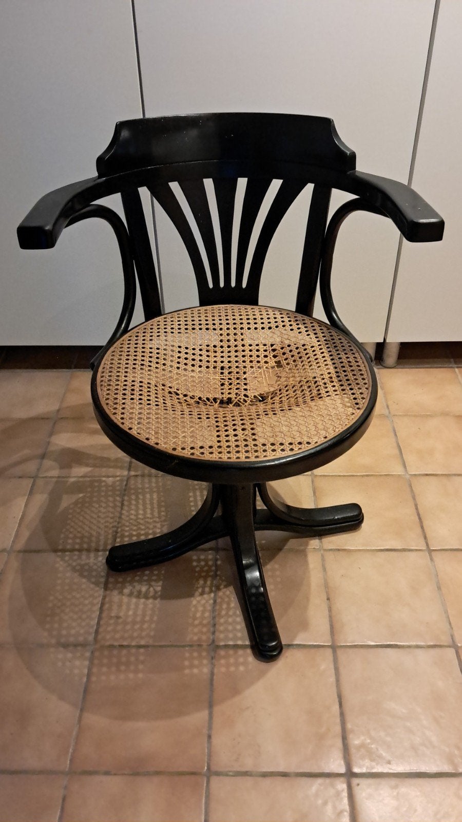 Jugendstil bureaustoel stijl Thonet, Huis en Inrichting, Ophalen, Gebruikt, Hout
