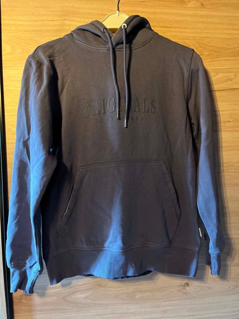 sweater met kapje blauw  jack jones maat s, Gebruikt, Trui of Vest, Ophalen of Verzenden, Jongen