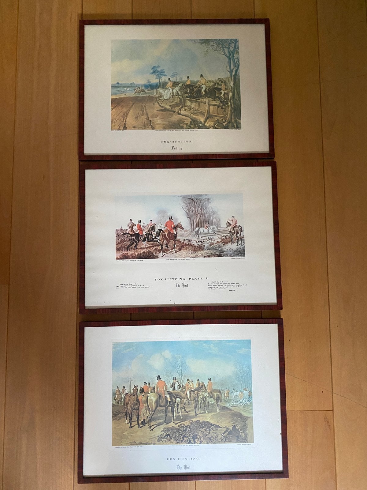 3 kaders jachttaferelen, Ophalen