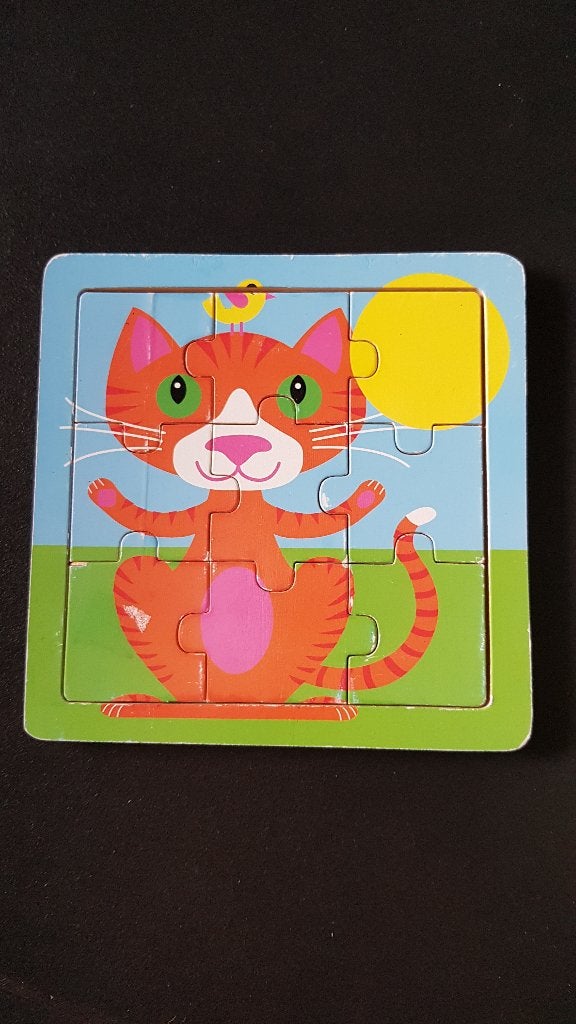 Puzzel kat  9 stukken, Kinderen en Baby's, Ophalen, 2 tot 4 jaar, Gebruikt, Van hout