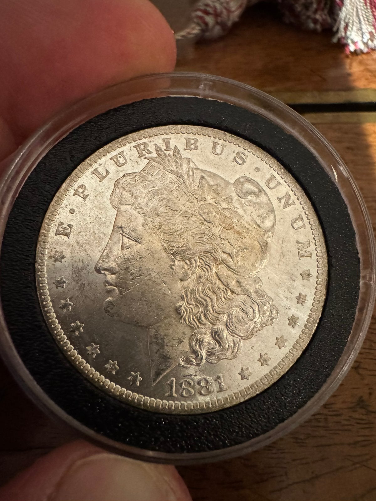 Morgan dollar 1881 o, Ophalen of Verzenden, Zilver