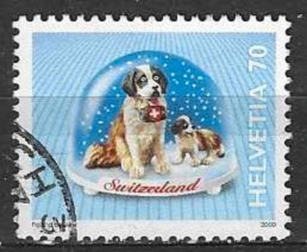 Zwitserland 2001 - Yvert 1686 - Saint-Bernard (ST), Verzenden, Gestempeld