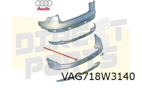 Audi E-tron (12/18-1/23) Achterbumper onderdeel (bij parkeer, -, Verzenden, -, Nieuw