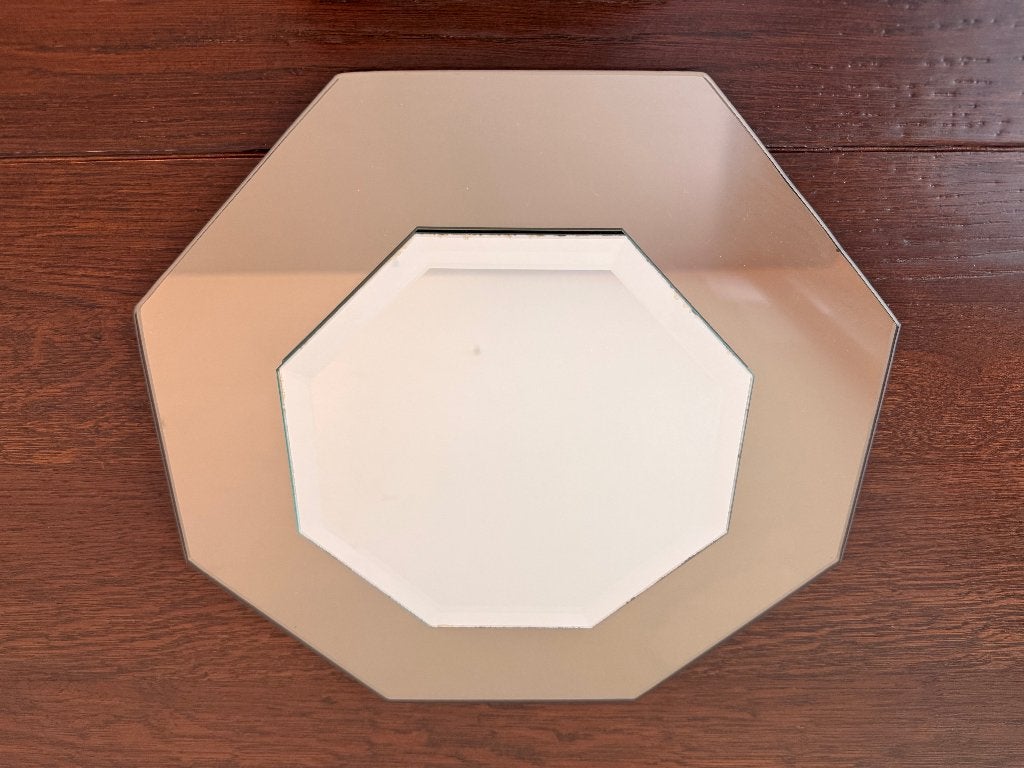 Lot de 5 miroirs octogonaux vintage (Bords biseautés), Enlèvement, Verre