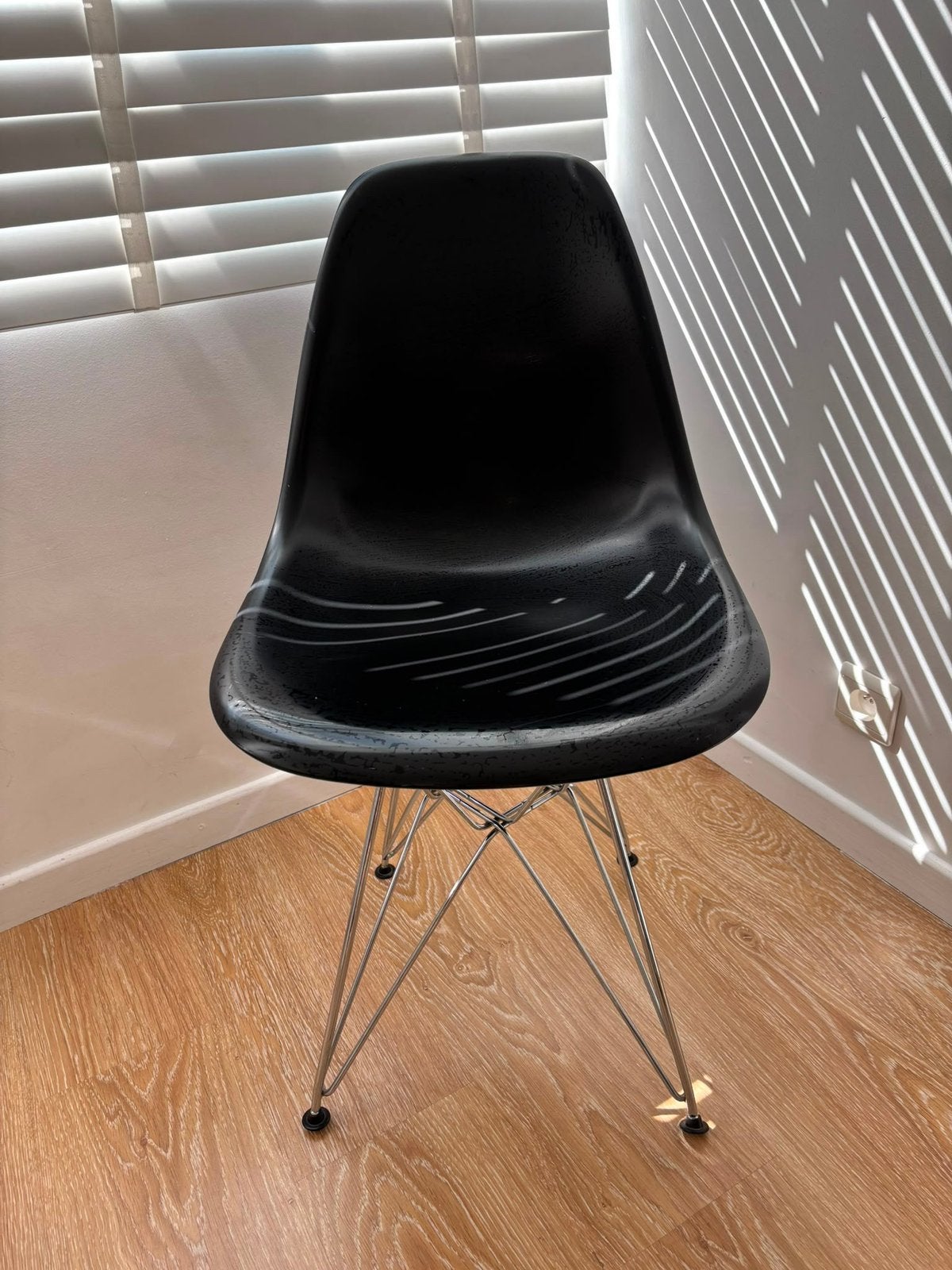 Zwarte stoel, Huis en Inrichting, Stoelen, Gebruikt, Eén, Kunststof, Zwart, Ophalen
