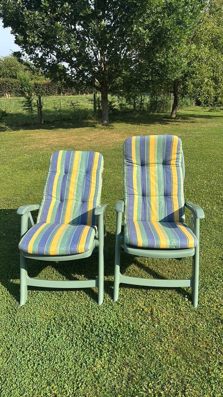 Fauteuils relax de jardin Lawn Comfort, Jardin & Terrasse, Chaises de jardin, Enlèvement, Utilisé, Plastique, Pliant